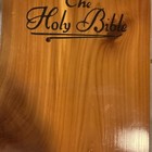 Holy Bible Vintage Memorial Edition  In Cedar Wooden Latch Box 6x9 Opens Jesus