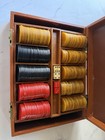 Metro Games New York Vintage Poker Chip Set Bakelite Chips   Dice Leather Case