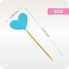 Cupcake Toppers 30pcs Set   Funny Blue Heart Diy Glitter Mini Birthday Cake Snac