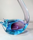 Fifth Avenue Crystal Swan Multicolored Figurine Murano Style Glass 11 5 