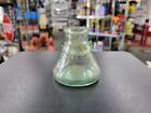 Antique Aqua Blue  green Glass  Cone Shaped Ink Bottle  Well  Quill Pen 