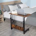 Adjustable Height Laptop Desk Rolling Bedside Table Computer Over Bed 27-38 5in
