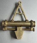 Rare Antique Brass 4 Inch Ghat Tracer     Vintage Indian Religious Ritual Tool