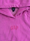 Gap Teen girls Pink Vintage Soft Crop Logo Hoodie sweatshirt Size Medium