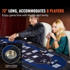 Uimoso 8-player Oval Foldable Poker Table For Casino And Texas Hold em  72 
