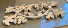 Vintage Cast Iron Architectural Salvage 15  Acorn oak Leaves White Garden Metal
