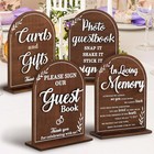 Rustic Wedding Sign Set Table Decor Guestbook Gifts Cards Memorial Plaque New