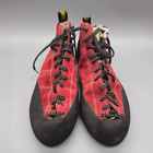 La Sportiva Enduro Rock Climbing Shoes 43 Womens Us 11 5 Suede Maroon Red Italy