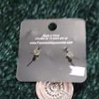 Paparazzi Silver Tone Round Disc Red Rhinestone Dangle drop Earrings  Hook