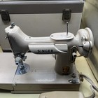 Rare 1961 Singer Tan Featherweight 221j Sewing Machine W  Box   works