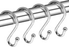 Metal Shower Curtain Hooks  Set Of 12  Rust Proof Shower Curtain Hooks Rings    
