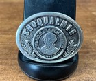 Vintage Snoqualmie Wa Usa Sterling Silver Plate Belt Buckle 1987
