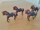 Vintage Cowboy Horse Toys Johnny West Marx Compatible Lot Of 4