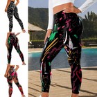 Women Leggings Pants High Waist Sports Pant Printed Running Yoga Pants Stretchy