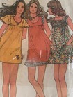 Vintage Mccall s 3597 Size 12 Bust 34 Sewing Pattern 70s Summer Dress Baby Doll