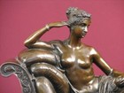 Signed Bronze Statue  Classic Highly Detailed Handcrafted Sculpture On Marble