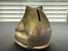 Vintage Brass Panda Bear Bank With Original Stopper