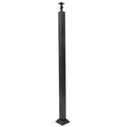 4x 37 4  270   Adjustable Square Metal Stair Baluster Posts Black