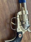 Vintage Hubley Gold Tone Cowboy Cap Gun Toy Pistol Full Size 12  Nice Rp13