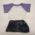Build A Bear Clothes Purple Princess Top Denim Jean Skirt Teddy Clothes Outfit