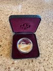 1986 Vancouver Centennial Royal Canadian Mint Silver Railroad Proof Dollar W Coa