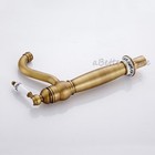 Vintage Bronze High Arc Bathroom Faucet Single Hole Deck Mount Ceramic Handle