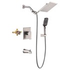 Bathroom Concealed Shower Faucet Brass Bath Shower Valve W handheld Tub Tap