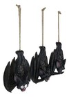 Gothic Vampire See Hear Speak No Evil Comical Bats Hanging Ornament Set Of 3