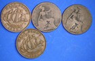 Collection Of British Halfpennies   d Coins  Various Monarchs  30301 