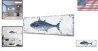 Coastal Tuna Fish Painting In Blue And White