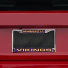 Minnesota Vikings Chrome Metal License Plate Frame Tag Cover  Laser Acrylic Mirr