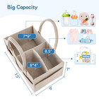 Baby Diaper Caddy Organizer For Changing Table  Nursery Storage Bin Basket With 