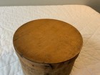 Antique Primitive Wood Pantry Box  7 1 2    Round  Nice Patina  Brown