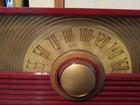 Vintage 1952 Red Bakelite plastic Rca Victor Am Tube Radio Model 1-x-51  rc1104e