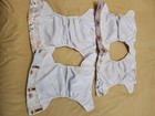Lot Of 4 Reusable Cloth Diaper Covers W  Snaps One Size Multicolor white