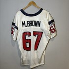 Houston Texans Milford Brown Game Worn Jersey Nfl Football Reebok Sz 54 2002