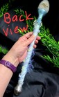 Xx Large 16  Handmade Natural Celestite Fluorite Quartz Crystal Wand With Charms