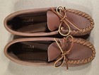 New Vintage Kids Leather Adirondack Moccasins Made Usa  Size 3 5 3-1 2 Y Youth