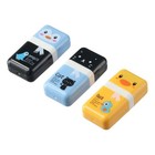 6 Pcs Cute Pencil Erasers 6-color Aesthetic Roller Rubber Eraser For Office