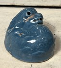 Antique Korean Blue Glaze Ceramic Pottery Figural Lion Foo Dog Water Dropper