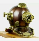 Antique Vintage Brass Scuba Deep Diving Divers Helmet Mark V Us Navy