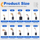60 Pcs Electric Motor Carbon Brushes Set By Size  10 Models Power Tool   