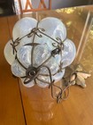 Vintage Caged Glass Lampshade - Beautiful Hand Blown Murano Style