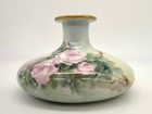 Antique Victorian Vase Hand Painted Pink Roses Limoges Style Ph Leonard Austria