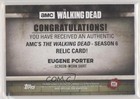 2017 Topps The Walking Dead Season 6 Relics Josh Mcdermitt As Eugene Porter 0fr5