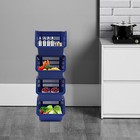 4 Pcs Stacking Storage Baskets  Pp Plastic Stackable Organizer Bins 76x34x24cm