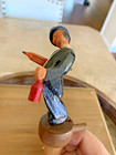 Rare Vintage Anri Italy Wood Bottle Cork Stopper Tipple-tipple Black Top Hat