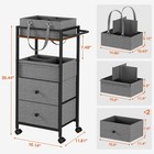 Baby Diaper Caddy Organizer Cart With Drawers 3in1 Rolling Storage Cart W Wheels