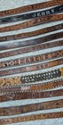 Lot Of 13 Vintage 1970s Customized Tooled Buckle Belts Western Leather Named