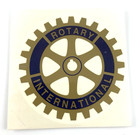 Rotary International Decals   Lot Of 6   3 1 2    Blue   Gold   New Old Stock